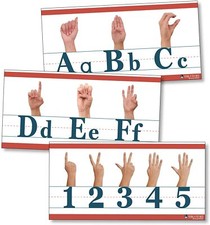American Sign Language Bulletin board set ABC and counting to 10 - Young N' Ref
