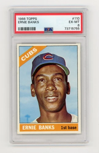 1966 Topps Ernie Banks PSA 6 Chicago Cubs #110