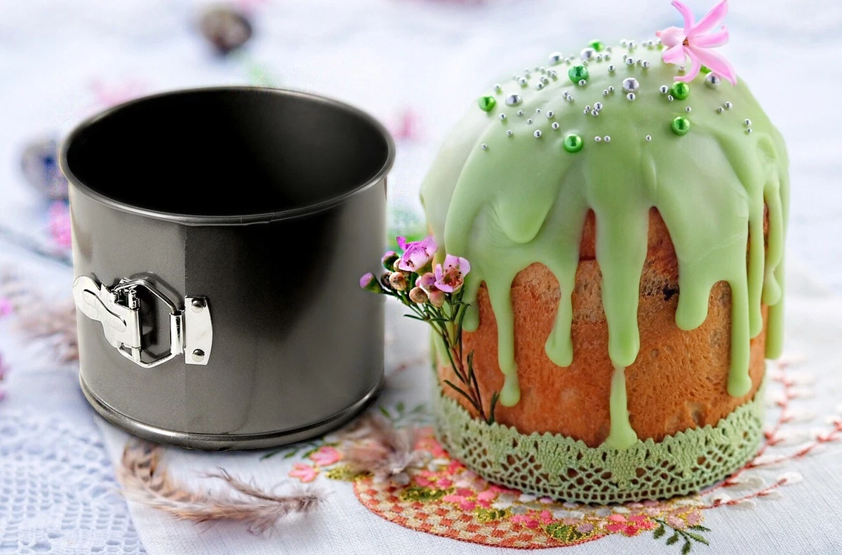 Non Stick Easter Cake Springform Pan Cooking Kulich Baking Mold