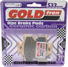 Goldfren S33 Brake Pads Rear For Yamaha TT 250 RM (4PX6) 2000