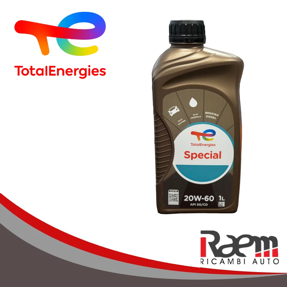 Set 5 Litres Total Special 20W60 Huile Moteur Minéral Essence Diesel Pour Public - Photo 2/4