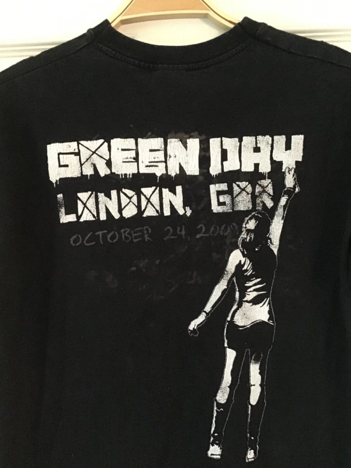 Green Day 21st Century Breakdown London 24/10/09 Tour Camiseta Mujer Pequeña Rara Foto 3 de 4