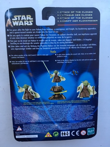 En Caja Star Wars Ataque de los Clones Yoda Hasbro Figura de Acción - Imagen 2 de 2
