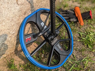 Minelab Equinox 11'' Coil Bumper Completely Contoured Rubber Guard. ~T Blue~