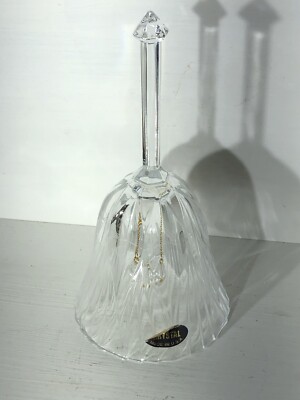 Exquisite Vintage Waved Crystal Bell Made In The USA