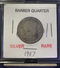 1907 25C Silver Barber Quarter
