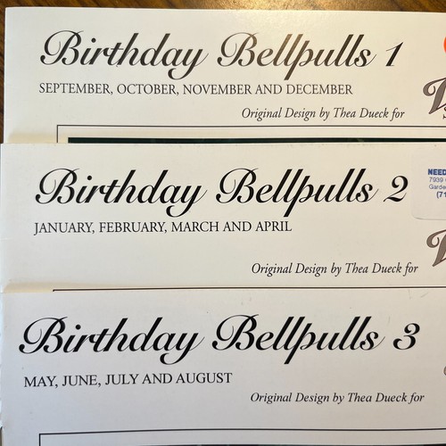 Victoria Sampler "Birthday Bellpulls" 1, 2, & 3 Charts ONLY #39 #41 #43 - Picture 2 of 5