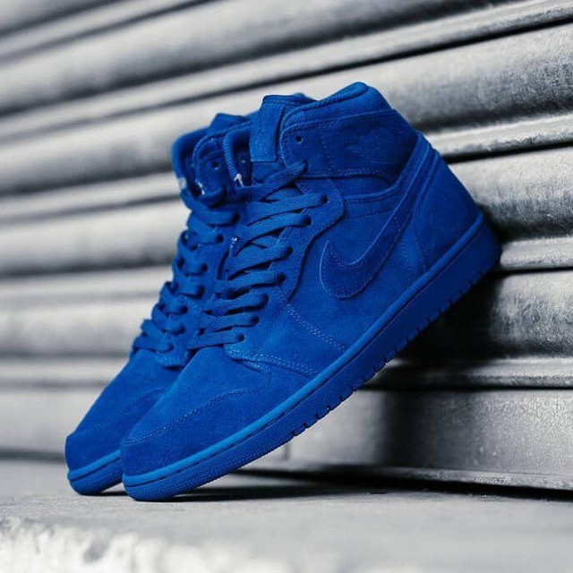 all blue suede jordan 1