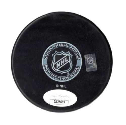 Jake Guentzel autographed signed logo puck NHL Pittsburgh Penguins JSA COA - Picture 2 of 3