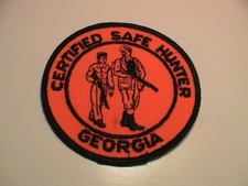 GEORGIA DEPARTMENT NATURAL RESOURCES CERTIFIED SAFE HUNTER WILDLIFE GUN PATCH 