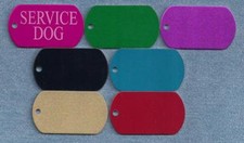 SERVICE DOG - service dog vest tags, collar, harness tags - laser engraved