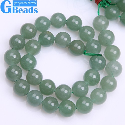 Natural Green Aventurine Jade Gemstone Round Beads Free Shipping Strand 15" - Picture 37 of 53