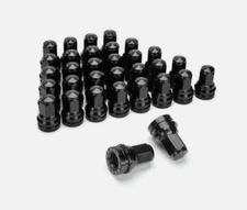 32 Black 14x1.5 OEM Factory Style Lug Nuts Fits Ford F-250 F-350 HCPZ-1012-B