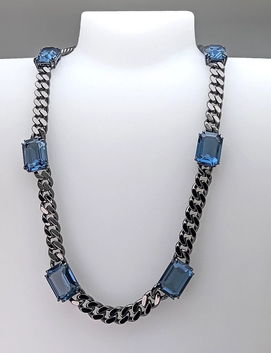 New 100% Authentic SWAROVSKI Brand Ruthenium Blue Millenia 