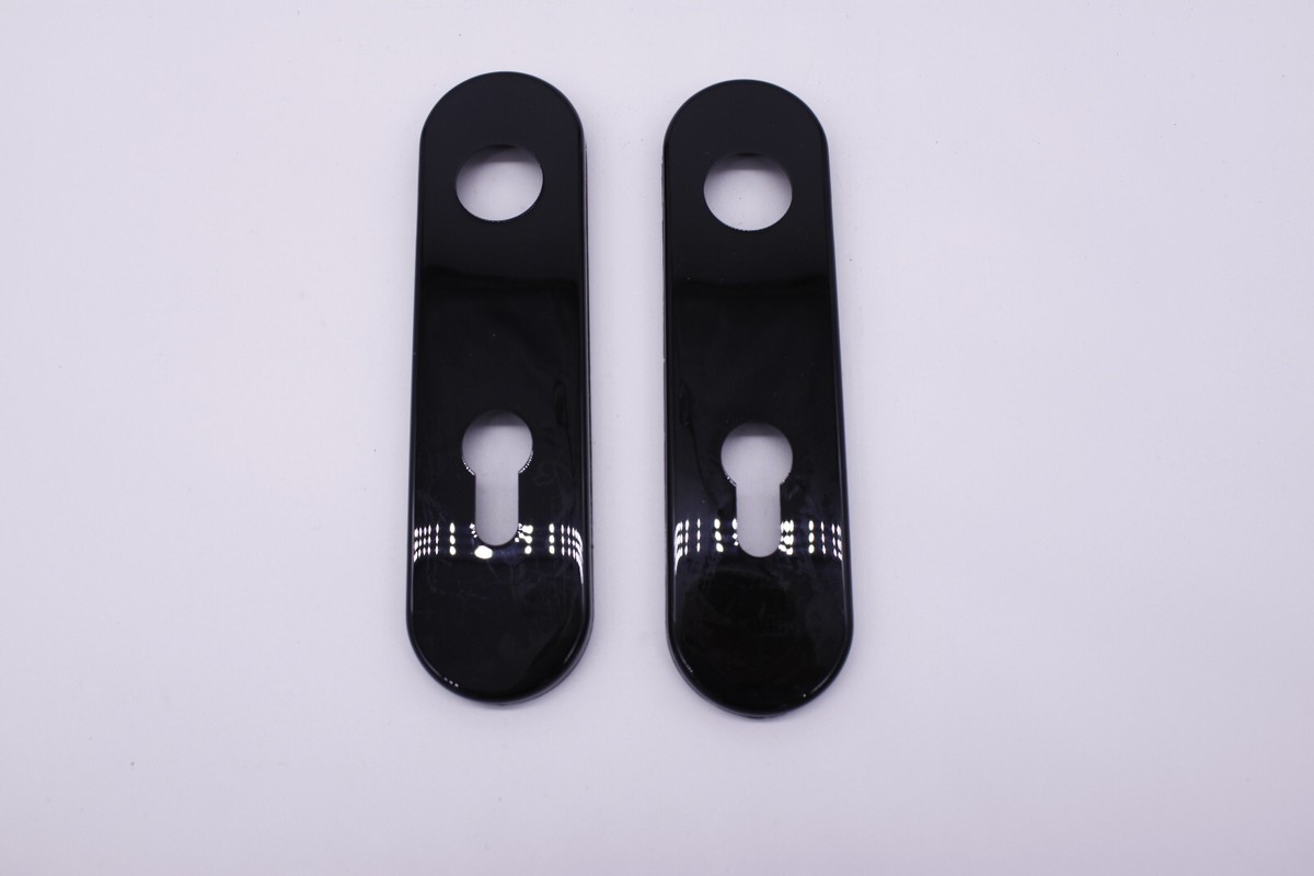 Nüßing - ECO FS-Drückergarnitur U-Form PZ KU Schwarz Mit Kurzschild TS 40 66mm 72 9mm Din 18273 D 110 Nr 5030020037