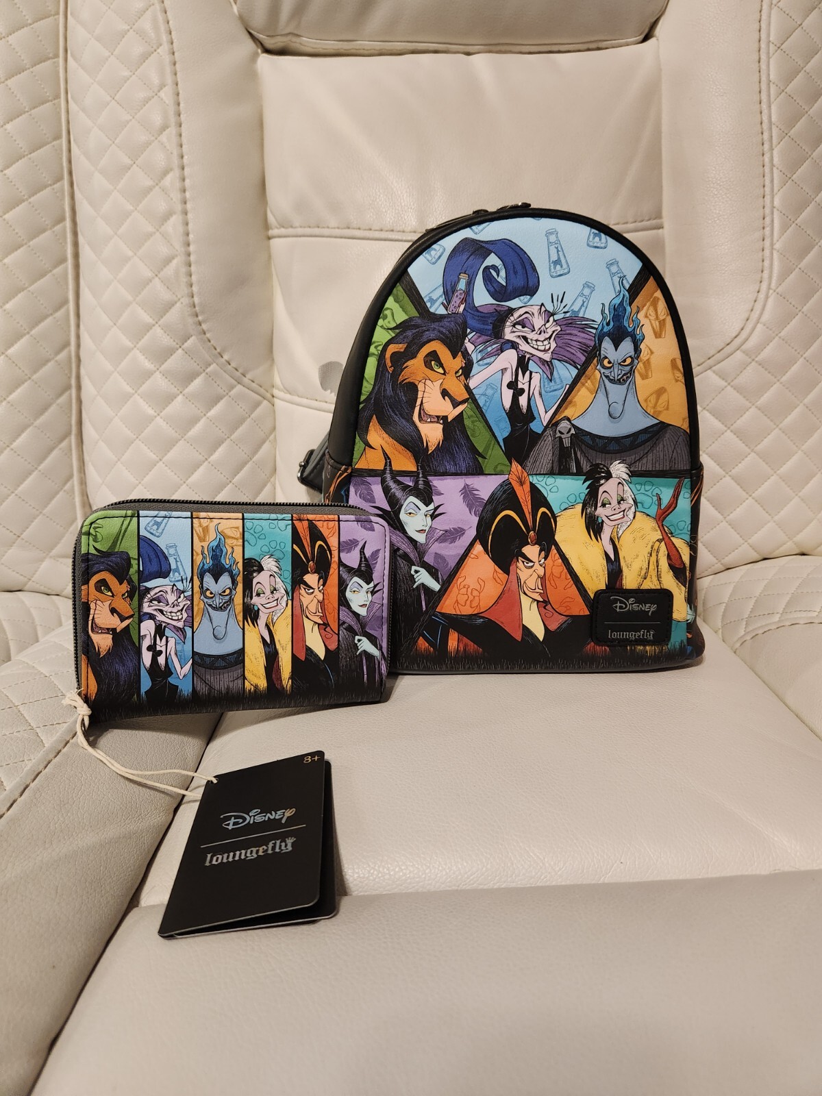 Loungefly Disney Villains Mini Backpack and Wallet Set for Stylish Fans
