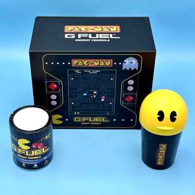 G Fuel Pac-Man Power Pellet Light-Up Collector's Box Tub +