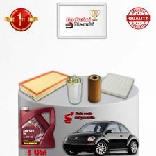 KIT TAGLIANDO 4 FILTRI E OLIO VW NEW BEETLE 1.9 TDI 66KW 90CV DAL 1998 ->