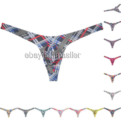 Mens Thongs Pouch Bikini Low-rise Bulge G-string Hipster T-back Underwear