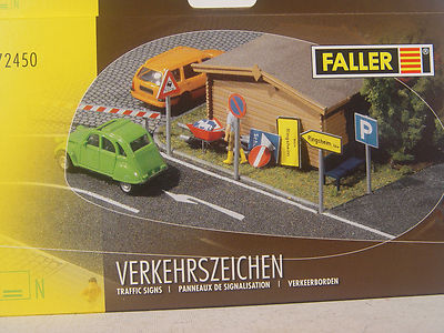 Verkehrszeichen Set  - Faller Spur N - 1:160 - 272450   #E 