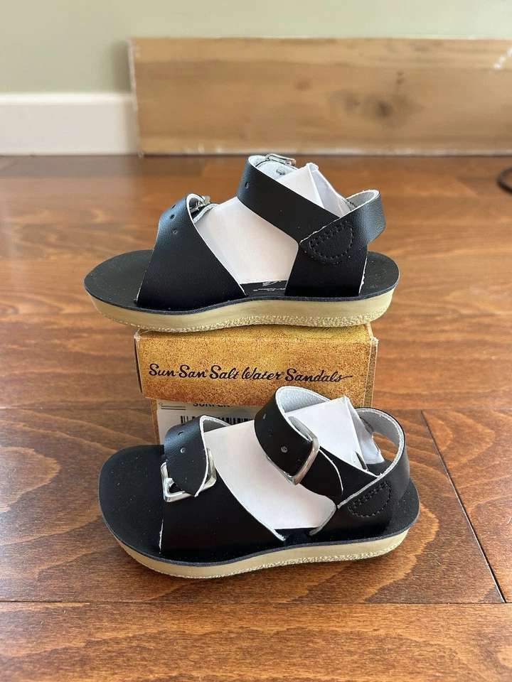 Sandalias Agua Salada Bebé/Niña Pequeña Talla 4 Hoy Zapato Surfista Negro NUEVO Foto 2 de 4