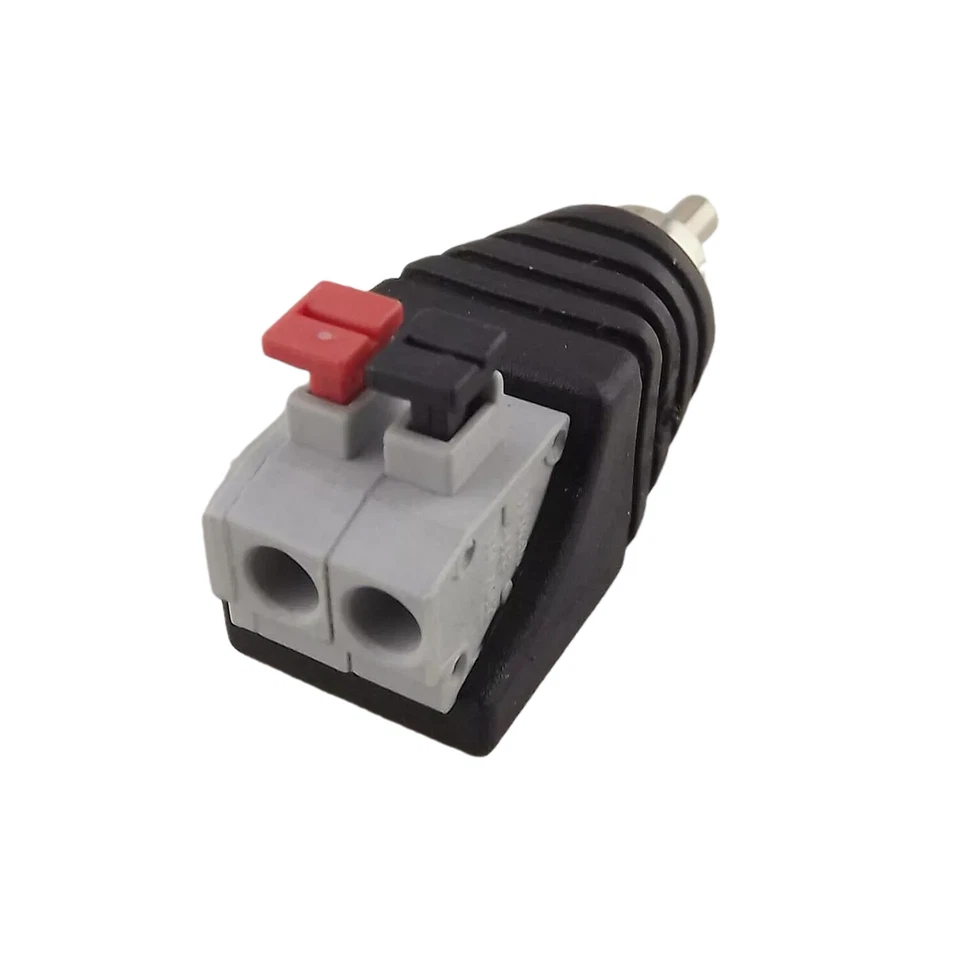 RCA Male Push-in Type Spring Screwless Terminal Quick Connector for CCTV Camera - Image 4 of 4