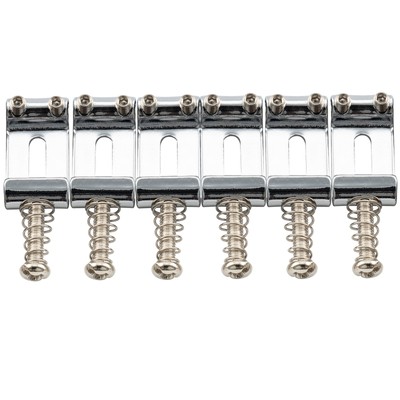 Musiclily Pro 6Pcs Chrome 10.5mm Steel Vintage ST Guitar Tremolo Bridge Saddles