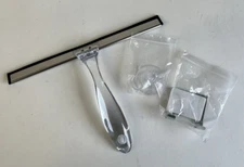 Shower Squeegee (LSX) Glass Doors All-Purpose Squeegee with Suction/Hook 10 inch