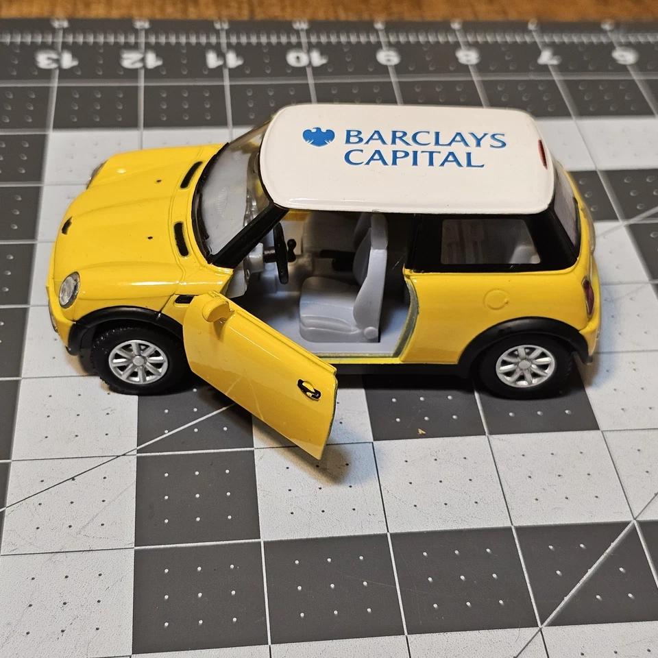 Kinsmart Mini Cooper "Barclays Capital" Advertisement Diecast Metal Car 1:32 - Image 3 of 4