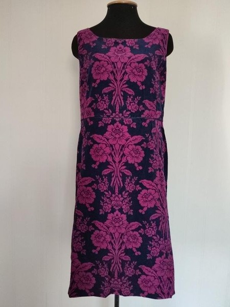Women Laura Ashley Dress Purple Velvet 44 / XXL /