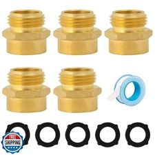 SUNGATOR 5 Pack 3/4" GHT Male x 3/4" NPT Female Garden Hose Adapt