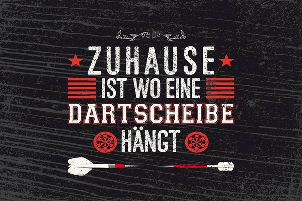 Holzschild 12X18 Cm Zuhause Ist Wo Eine Dartscheibe Deko Geschenk Holz Schild-image
