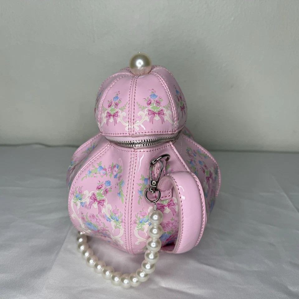 Muñecas Kill Sugar Thrills Tetera Rosa Monedero Imitación Perla Cottagecore Coqueta Foto 4 de 4