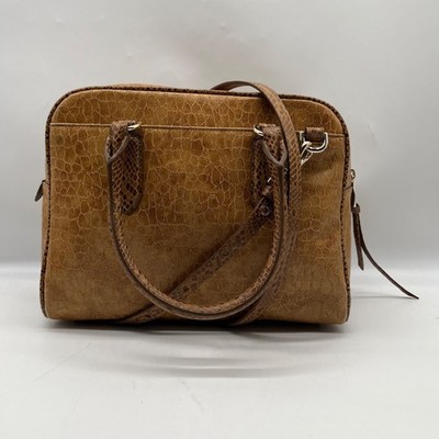 Brahim Brown Embossed Leather Shoulder Bag | eBay display picture 1