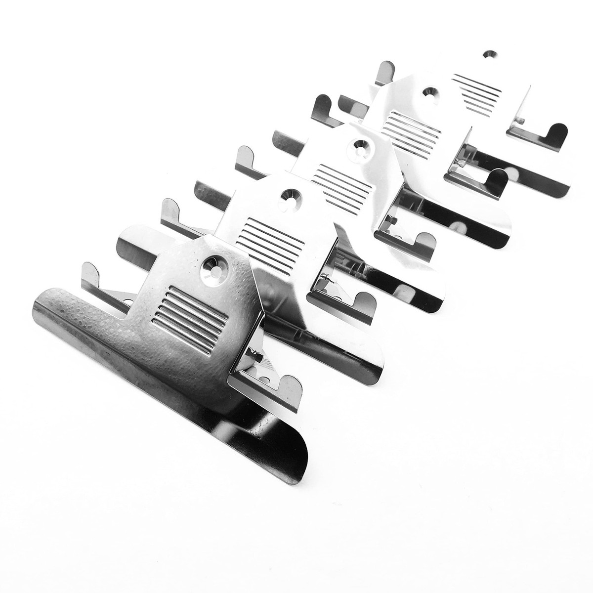 10 Pcs Metal Clipboard Clips With Rubber Feet - 4.7 Inch Spring Loaded Document Clips