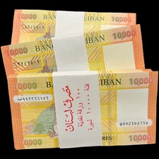 300x Lebanon 10000 Livres Banknote Currency Bundle Money Paper Cash 3 Million