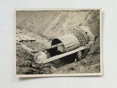 Ziegel Kanal Tunnelbau Schalung Graben Tiefbau um 1930 Foto
