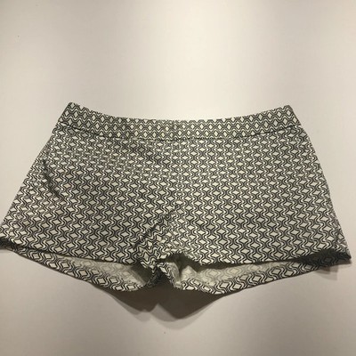 Express Shorts Womens Size 30'' Waist Geometric Print Side Zip Dressy Casual