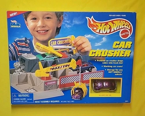 1997 Hotwheels Car Crusher #65874 Player NIB Vintage VW Purple Beetle Included🔥