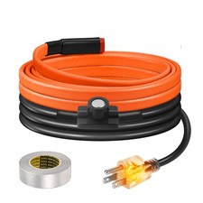 BDDFOTO 3FT Water Pipe Heat Cable w/ Thermostat 7W/FT IP65 Freeze Protection