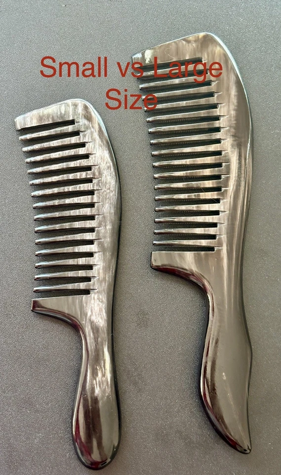 US Local 100% Natural Anti Static Buffalo Horn Large Comb (Wide Tooth) - Gift - Image 3 of 3