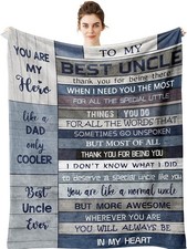 Yamco Best Uncle Gifts Blanket - from Niece - 80 x 60,