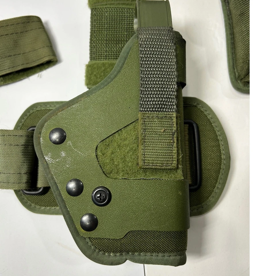 Juego de bolsa de cinturón táctica para muslo verde oliva Tío Mikes Sidekick talla M Foto 2 de 4