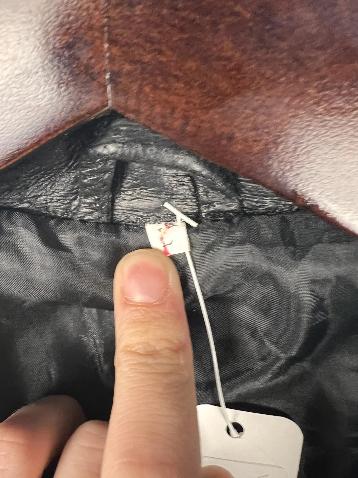 VTG Eel Leather Trench - product detail image 2