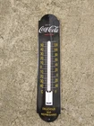 Vintage Drink Coca-Cola Sign - Soda Pop Gas Ad Sign on Porcelain Thermometer