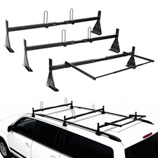 Heavy-duty Steel Van Ladder Roof Rack With Rear Roller 800 Lbs