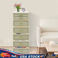 Cómoda de 7 cajones para dormitorio cómoda alta organizadora de ropa