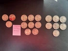 1943 D S P Walking Liberty Half Dollars US 90% Silver Circulated [Lot of 18]