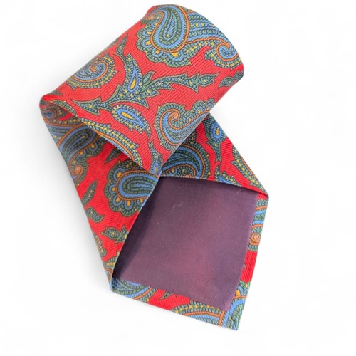 Polo Ralph Lauren Multicolor Paisley Silk Designer Necktie handmade USA - Picture 11 of 18