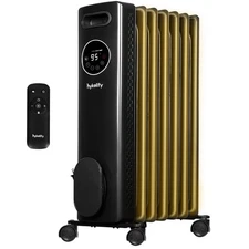 1500W Oil Filled Radiator Heater with Remote 24H On Off Timer Digital Thermostat